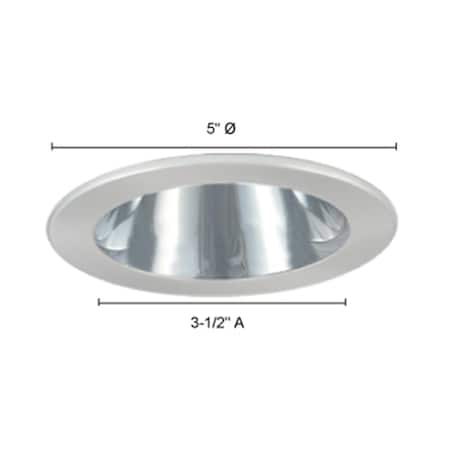Jesco 4 in. Low Voltage Adjustable Open Reflector Trim- Chrome Reflector- Black Trim TM402CHBK